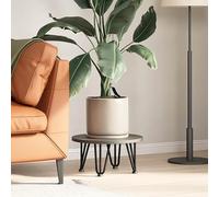 Fecpoo Lot de 4 pieds en épingle à cheveux pour table basse Noir 20 cm en acier massif revêtu par pulvérisation - Pieds de nivellement réglables, adaptés aux plateaux de table individuels