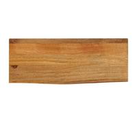 Fecpoo Plateau de table avec bord d'arbre - 80 x 20 x 2,5 cm - En bois de manguier massif - Avec veinure de bois naturel et branche - Pour salon et bureau