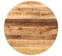 Fecpoo Plateau de table rond de 70 x 3,8 cm - Plateau de rechange rustique en bois de manguier massif naturel - Pour la maison et le commerce