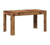 Fecpoo Table à manger aspect bois vieilli 140 x 74,5 x 76 cm | Matériau en bois durable, résistant à l'humidité, facile à nettoyer, lignes épurées