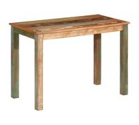 Fecpoo Table à manger en bois vieilli 110 x 55 x 76 cm en bois massif vintage