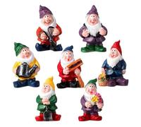 Fée Jardin Gnome Statue Miniature Nain Résine Sculpture En Pot Micro Paysage 7PCS