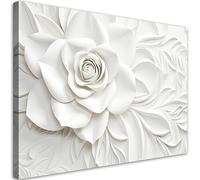 Feeby Impression sur toile Fleurs 3D Botanique 90x60 cm 1 pièce Tableaux Tableau Déco Mural Image Photo Murale Artistique Photographie Design Salon Bureau Couloir Hôtel Spa Motif floral Nature or