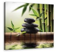 Feeby Impression sur toile - Pierres zen - decoration chambre - 30x30 cm - tableau decoration murale - decoration maison - Tableau Moderne - ART - poster mural