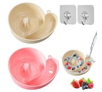 Feegela Essoreuse à Salade 2 Pièces Pliable en Papier Kraft | 2 Crochets de Suspension, Passoire en Spirale, Pour Fruits et Légumes, Pour Cuisine et Camping