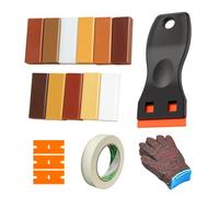 Feegela Mastic Bois 11 Couleurs Kit Réparation Parquet & Carrelage | Pâte à Bois Rebouchage Haute Résistance, Pour Stratifié, Bois, Meubles, Inclut Spatule, Inclut Ruban de Masquage