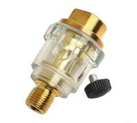 Feegow Mini huileur pneumatique pneumatique pour outils pneumatiques - Lubrificateur compact en métal de 58 mm avec niveau d'huile transparent, construction en fer cuivré résistant à la rouille
