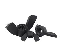 FEEIMOL Ecrou a Oreille en Plastique Écrous à Ailettes en Nylon Noir M5 (20 pcs)