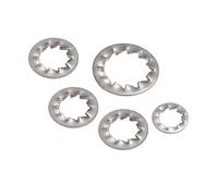 FEEIMOL M6 Rondelles Dentelées Rondelles de Blocage en Acier Inoxydable Joint Denté Interne Rondelle Dentelée (100 Pièces)