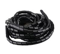 FEEIMOL Manchon de Câble Gaine 16mm Tube de Rangement de Câble Spirale Câble Range Organisateur Câble de Gestion Cache Protection Fils Electrique pour Maison Bureau Noir 5M