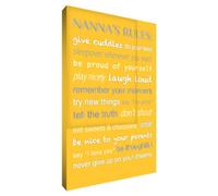 Feel Good Art 36 x 24 cm Toile «Nannas Rules» Jaune