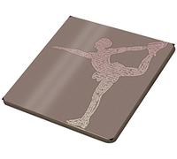 Feel Good Art Brillant sous-Verre en Bois Design Patinage Artistique, Typographie Moderne, Couleurs automnales