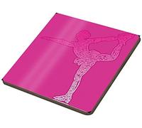 Feel Good Art Brillant sous-Verre en Bois Design Patinage Artistique, Typographie Moderne, - Tons Rose