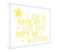 Feel Good Art May All Your Dreams Come True Blocs Acryliques Décor Symbolique Jaune 10,5 x 7,4 x 2 cm
