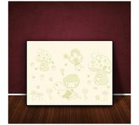 Feel Good Art Royaume Des Fées Toile Sur Cadre Mural De Style Moderne/Illustratif Beige 30 X 20 X 4 Cm