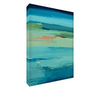 Feel Good Art VJ-TRANQUILITY1216-15AQUAIT TranquillitÃ Azur Tableau de galerie sur Toile, Peinture Abstraite Originale, Artiste Val Johnson 20 x 30 cm Multicolore