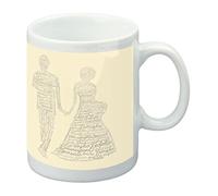 Feel Good Art WEDDING-MUG-01IT Tasse en céramique avec Motif typographique Moderne 9.2 x 8 x 8 cm Noir