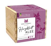Feel Green - WE CREATE NATURE ecobox - Trèfle à feuilles en forme de cœur - 11 x 11 x 10 cm - Fabriqué en Autriche - Idée cadeau durable - Grow Your Own - Kit de culture