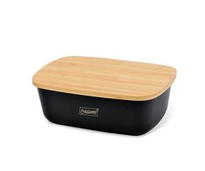 Feel Maestro Boîte à pain MR-1776-BLACK Noir Bois Plastique 1 pièce 34,5 x 13 x 23,5 cm