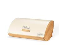 Feel Maestro MR-1775-IVORY Boîte à pain Ivoire Bois Métal Bambou 25 x 13,3 x 36,5 cm
