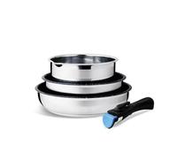 Feel Maestro Poêle MR-3529-4 noir argenté acier inoxydable Ø 18 cm Ø 24 cm Ø 22 cm