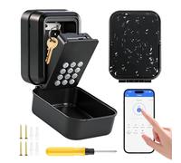 Feelhap Boite a Clefs Securisee Exterieur,Grand Boitier a Cle Murale Étanch | Boite à Clé Sécurisée avec Code, TTLock Anti-Vol boite à Clé Murale Connectée Bluetooth pour Airbnb, Maison, Usine, Garage