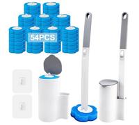 Feelhap Brosse WC Jetable Recharge, Nettoyeur Toilette Murale avec Support