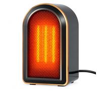 Feelhap Mini Chauffage Soufflant Ceramique PTC, Chauffage d'appoint | Radiateur Electrique 800/1200W avec Protection Anti-Basculement & Anti surchauffe,2 Modes de Chauffage,Für Bureau,Maison,Noir
