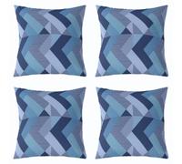 feelingyou Housse de coussin géométrique flèche 50 x 50 cm 4 pièces moderne simple impression point vague pour adulte mode nid d'abeille ligne art housses de coussin pour salon