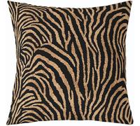 feelingyou Housse de coussin motif zèbre, 45 x 45 cm, rustique, vintage, peau d'animaux sauvages, pour enfants, motif zèbre, marron et noir
