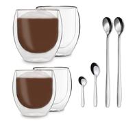 Feelino DUOS Jumbo verre à double paroi 2 x 310 & 410 ml avec cuillère