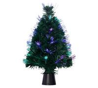 FEERIC Christmas - Arbre de Noël Lumineux Sapin Artificiel Vert en Fibre Optique Multicolore H 45 cm