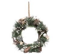 FEERIC Christmas - Couronne de Noël en Bois avec Branches et Déco Cocon Nature D 32 cm
