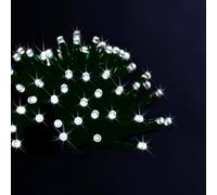 FEERIC CHRISTMAS Déco Noël - Guirlande lumineuse solaire 200 LED, 20 m de lumière - Extérieur et Intérieur - Coloris BLANC Froid