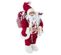 Atmosphera Personnage décoratif Père Noël debout Traditionnel Rouge 60 cm
