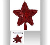 Fééric Lights and Christmas - Cimier pour Sapin de Noël Colorama 23cm Rouge Argent G