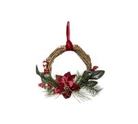 Fééric Lights and Christmas - Couronne de Noël Poinsettia "Soir" 38cm Naturel