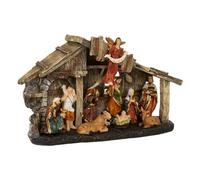 Crèche de Noël Lumineuse ""11 Santons"" 31cm Multicolore