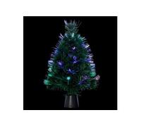 Feeric Lights & Christmas - Arbre de Noël lumineux Budapest 45 cm, Vert, fibre optique multicolore