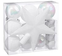 Feeric Lights & Christmas - Lot de 18 boules de Noël Colorama 23 cm Blanches