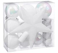 Fééric Lights and Christmas - Kit 18 Pièces Déco de Noël "Colorama" 23cm Blanc Blanc G