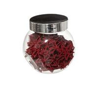 Fééric Lights and Christmas - Lot de 100 Etoiles en Bois "Bocal" 7cm Rouge