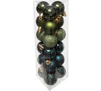Fééric Lights and Christmas - Lot de 18 Boules de Noël "Colorama" 3cm Olive G