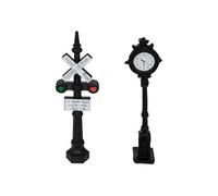 Fééric Lights and Christmas - Lot de 2 Accessoires Village de Noël "Signalisation Train" 9cm Multicolore Multicolore