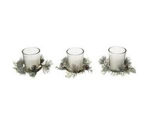 Fééric Lights and Christmas - Lot de 3 Bougies Parfumées "Feuilles" 180g Grenade Noire G