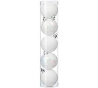 Feeric Lights et Christmas - Boule de Noel 50mm x 5 Blanc