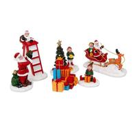 Fééric Lights and Christmas - Lot de 6 Personnages Village de Noël Laponie 23cm Multicolore