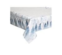 Nappe Imprimée Sapin Hors Piste 140x240cm Blanc