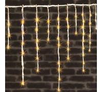 Rideau Lumineux Led 80 Tombées 10m Blanc Chaud
