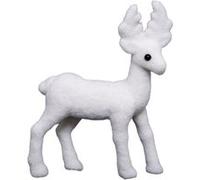 Statuette Déco Renne Debout - 22 cm Blanc